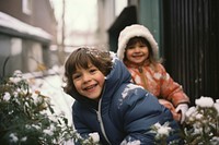 Children enjoying photography portrait outdoors. AI generated Image by rawpixel.