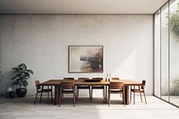 Dining room architecture furniture building. AI generated Image by rawpixel.