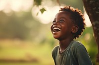 African laughing smile child. 