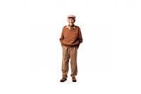 Grandfather standing adult white background. AI generated Image by rawpixel.