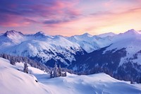 Winter landscape panoramic mountain. AI generated Image by rawpixel.