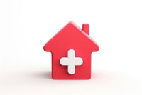 House symbol red white background. AI generated Image by rawpixel.