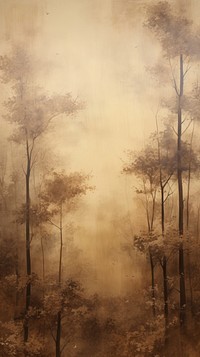 Woodland outdoors painting nature. AI generated Image by rawpixel.