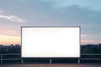 White billboard screen sky advertisement. AI generated Image by rawpixel.