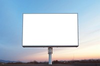 White billboard light sky advertisement. AI generated Image by rawpixel.