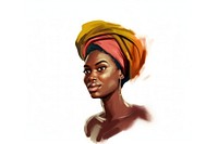 Portrait turban adult woman. AI generated Image by rawpixel.