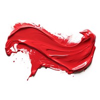 Flat red paint brushstroke white background splattered abstract. AI generated Image by rawpixel.