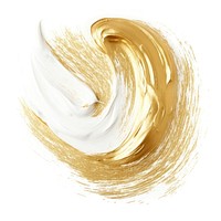 Glod glitter texture white brushstroke cream white background abstract. 