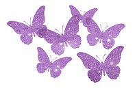 Butterfly icon purple butterfly white background. AI generated Image by rawpixel.