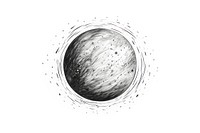Planet drawing sphere sketch. AI generated Image by rawpixel.