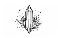 Crystal drawing sketch illustrated. AI generated Image by rawpixel.