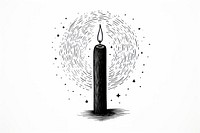 Candle drawing sketch pen. AI generated Image by rawpixel.