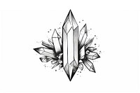 Crystal drawing sketch line. AI generated Image by rawpixel.