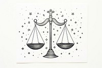 Libra scale line art. AI generated Image by rawpixel.