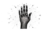 Magic hand finger line white background. AI generated Image by rawpixel.