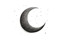 Crescent moon astronomy night white background. AI generated Image by rawpixel.