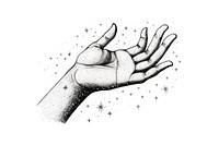 Magic hand drawing finger sketch. AI generated Image by rawpixel.