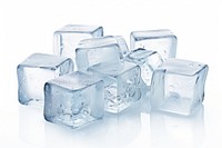 Ice cubes white white background crystal. AI generated Image by rawpixel.