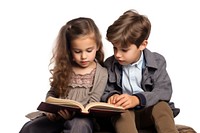 Boy and girl reading book publication child togetherness. AI generated Image by rawpixel.
