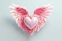 Soft pink heart wing bird creativity. AI generated Image by rawpixel.