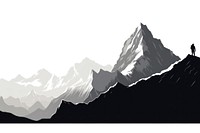 Mountains silhouette landscape adventure. AI generated Image by rawpixel.