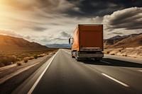 Truck vehicle road infrastructure. AI generated Image by rawpixel.