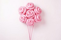 Pink rose bouquet confectionery lollipop candy. AI generated Image by rawpixel.