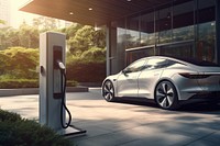 Electric car vehicle wheel transportation. AI generated Image by rawpixel.