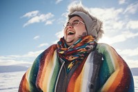 Plus size woman portrait outdoors laughing. AI generated Image by rawpixel.