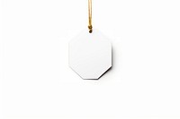 Hexagon gift tag pendant jewelry white. AI generated Image by rawpixel.