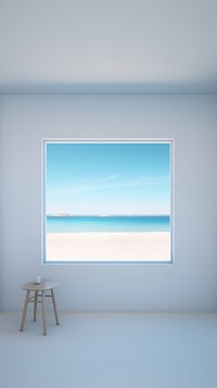 Window with sea view furniture nature wall. AI generated Image by rawpixel.