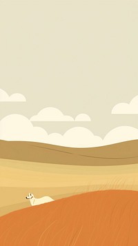 Grass field with dog outdoors nature desert. AI generated Image by rawpixel.