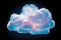 A subtle small Cloud isolated on clear solid background cloud black background accessories. AI generated Image by rawpixel.