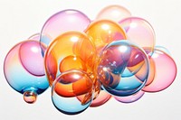 Group of bubble on a transparent glass backgrounds balloon sphere. 