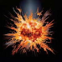 Dramatic fire explosion isolated on clear solid background light black background destruction. AI generated Image by rawpixel.