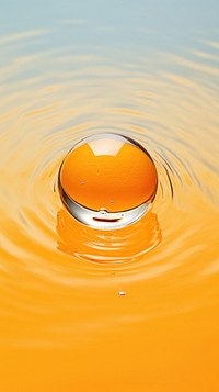 An orange reflection outdoors water. AI generated Image by rawpixel.