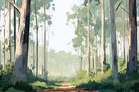 Eucalyptus forest landscape outdoors woodland nature. AI generated Image by rawpixel.