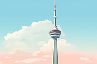 CN tower canada architecture building broadcasting. AI generated Image by rawpixel.