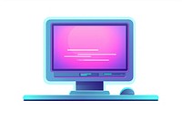 Modern computer with neon lights screen white background electronics. AI generated Image by rawpixel.