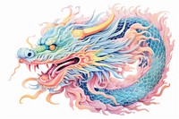 Chinese dragon creativity cartoon drawing. AI generated Image by rawpixel.