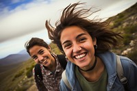 Adventure laughing portrait outdoors. AI generated Image by rawpixel.