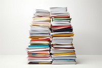 Big pile of documents and files publication book white background. AI generated Image by rawpixel.