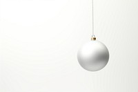Christmas ball hanging at a rope christmas white illuminated. AI generated Image by rawpixel.