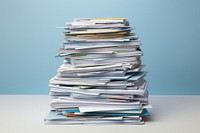 Pile of documents and files publication paperwork abundance. AI generated Image by rawpixel.