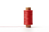 Roll of thread and needle white background material cylinder. AI generated Image by rawpixel.