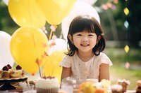 Thai cute girl balloon party cake. AI generated Image by rawpixel.