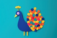 Peacock art blue bird. AI generated Image by rawpixel.