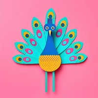 Peacock art animal bird. AI generated Image by rawpixel.