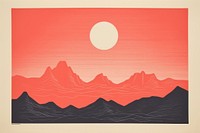 Desert landscape painting nature shape. AI generated Image by rawpixel.