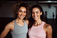 Two diverse young female friends sports smile adult. AI generated Image by rawpixel.